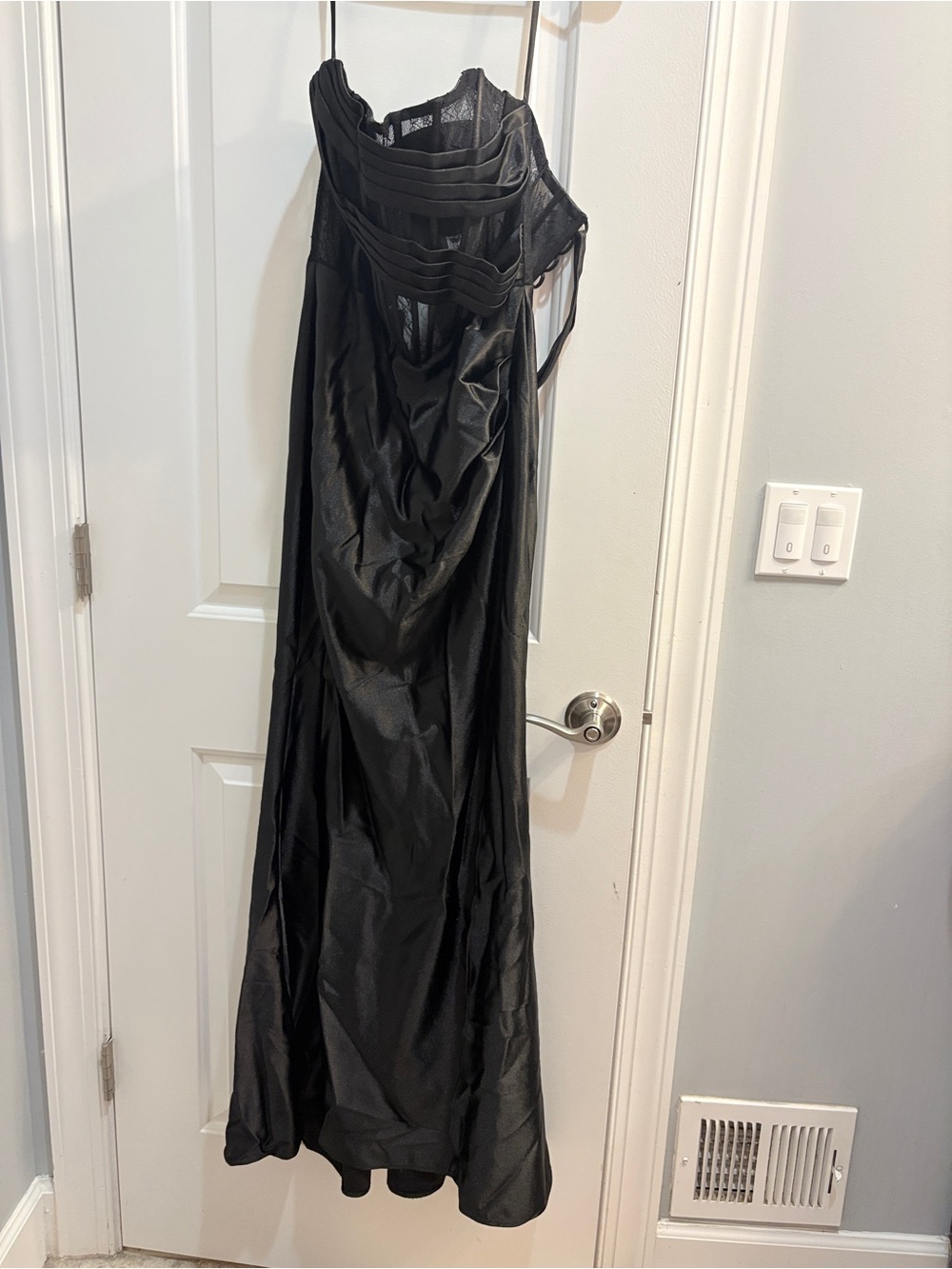SHEIN Black Prom/Evening Gown with Draped Back